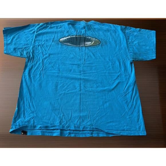 VTG Oakley T-Shirt Mens EYE Design Graphic 90s Blue Geo Design Skater Surfer XL - Picture 3 of 14